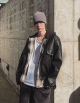 Lokia Crop Leather Jacket