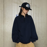 GT163 Overfit Collar Long Sleeve (NAVY)