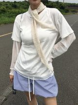 Sheer See-Through Layered Long Sleeve (4c)