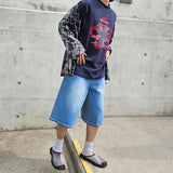 クローバーハートプリントオーバーサイズフィット半袖Tシャツ
