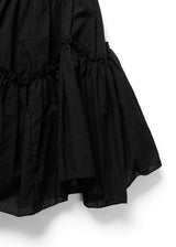 Wave frill skirt_black