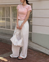 Fore eyelet banding pants