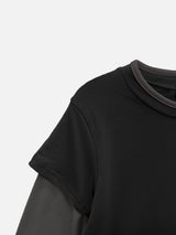 ソフトカラーブロックレイヤーTシャツ (3c)