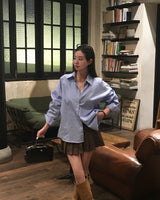 [Bellidmade/4color] ハイティーンペンダントハーフプリーツスカート