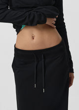 [B-BASIC] Mid-Sweat Low-Waist Elastic Long Skirt