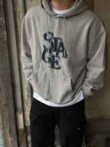 Denim stage fleece hoodie