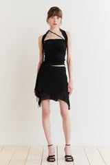FAIRY HALTER TOP black
