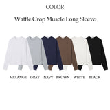 WAFFLE CROP MUSCLE LONG SLEEVE 