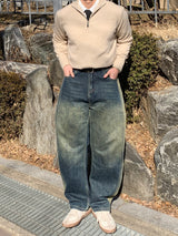 サイドデニムパンツ