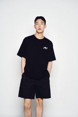 25SS オーバーサイズリップストップショートパンツ ブラック