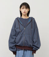 Kio Striped Zip Hoodie