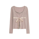 Melina Ribbon Layered Cardigan