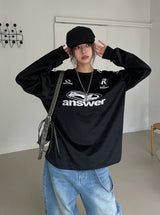 Aensseo ベルベットトラックオーバーTシャツ