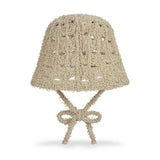 VA Curved Oval Metal Knit Punching Bucket Hat / Beige