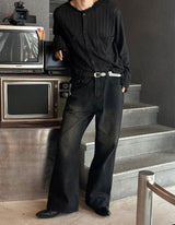 [4SEASON] Flare washing denim pants(2color)