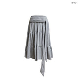 (2color) Tie Wrap Tiered Skirt