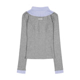 SHIRT LAYERED LONG SLEEVE (GRAY) F25ZB023