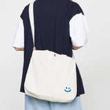 【UNISEX】小さめドローイングスマイル2WAYエコバッグ