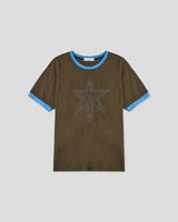 (UNISEX) Cutting Star Double Sleeve Tee