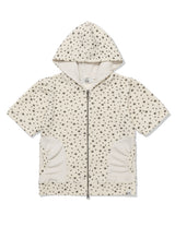 STAR SHIRRING HOODED ZIP-UP(IVORY)