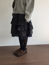 Lo-fi check layer skirt (1color)
