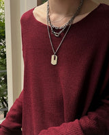 [MADE] 033 Serial number layered necklace