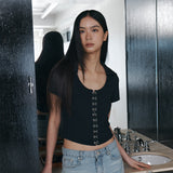 C HOOK & EYE SLIM HALF TOP_NAVY