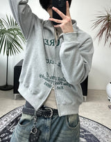 クルーレタリングハイネックジップアップ