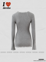 Elise Knitwear Pleats Skirt Cardigan Two-Piece
