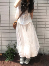 アオビンテージフリルシャツ