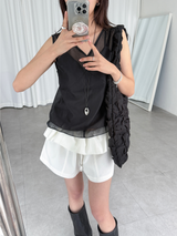 powdery layered blouse (4color)