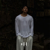 [HFORUS MADE]Forus U - kneck long sleeves IN WHITE