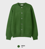 Look ST Modal Semi-Crop Round Knit Cardigan