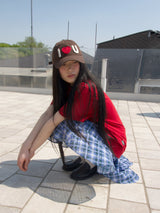 I ♡ U Crochet Cap-Brown