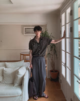 Day Deep Pintuck Banding Wide Slacks