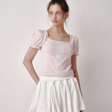 レースパフTシャツ(Pink)