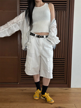[Unisex] Multi cargo bermuda pants(4color)