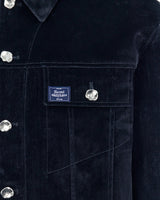 Mwoong Velvet Denim Trucker Jacket(NAVY)