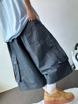 Nedi Cotton Multi Pocket Cargo Bermuda Shorts 2color