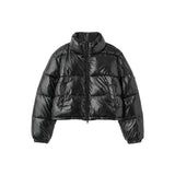 【即日発送】WOMAN グロッシーショートエコダウンジャケット [BLACK]
