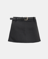 London Stripe Belt Skirt