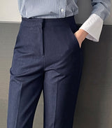 ケインセミブーツカットデニムスラックス