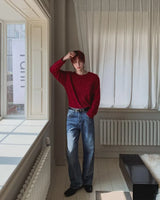 Janen Washed Flare Wide Denim
