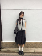 Butin Dot Button Balloon Short Sleeve T-shirt
