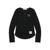 ARINA BUTTON LONG SLEEVE T (4COLOR)