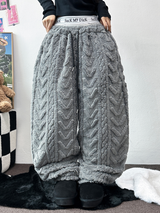 SHEEP CURLY🐏 SOFTY JOGGER OANTS 🐏🖤🩶🧸3COLOR