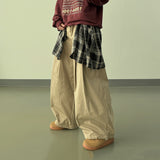 Layered Shirt Wide Cotton Pants