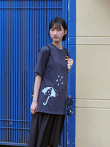 レイニーTシャツ - ディープネイビー