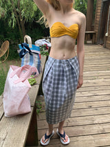 CHECK LAYERING SKIRT