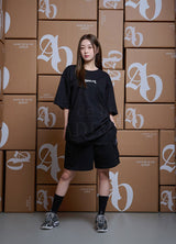 [24SS] AE ロゴ半袖Tシャツ ブラック